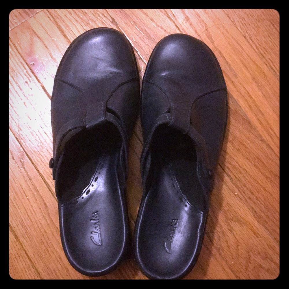 Blue slip-on Clarks